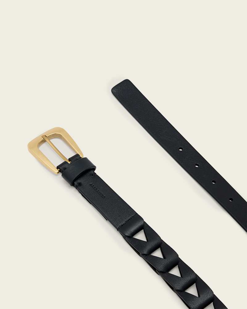 Sage Cut Out Leather Belt