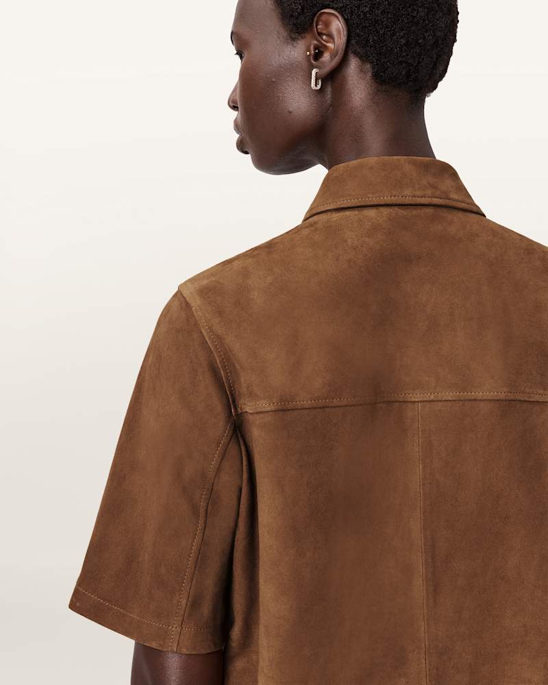 Rock Suede Mini Shirt Dress