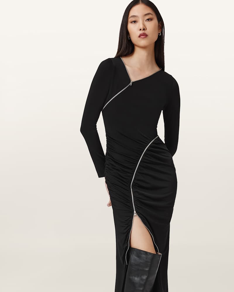 Elsie Zipper Maxi Dress