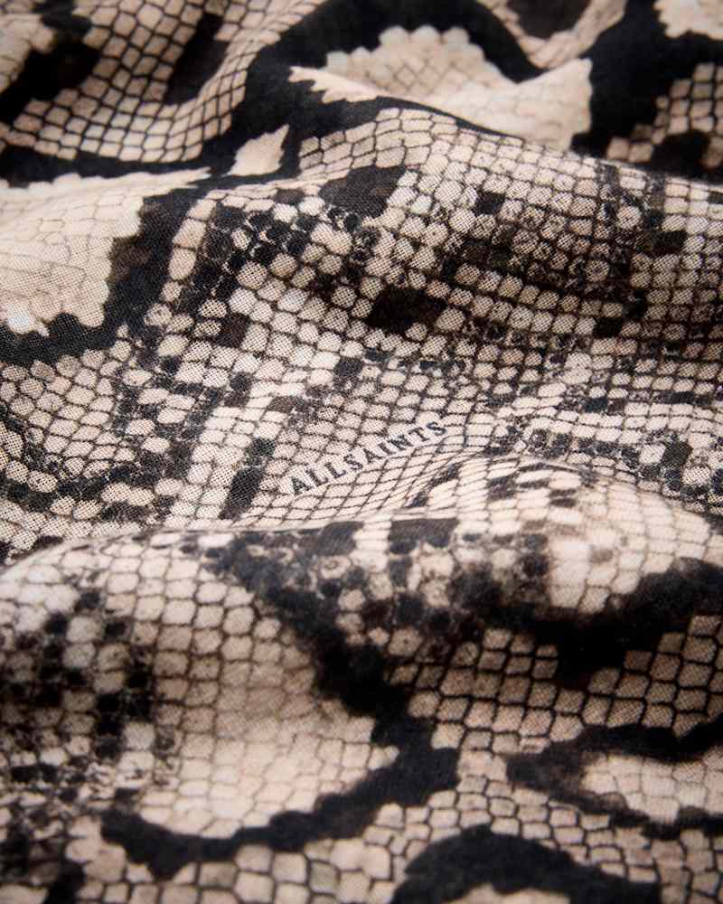 Flow Snake Print Logo Pareo Scarf