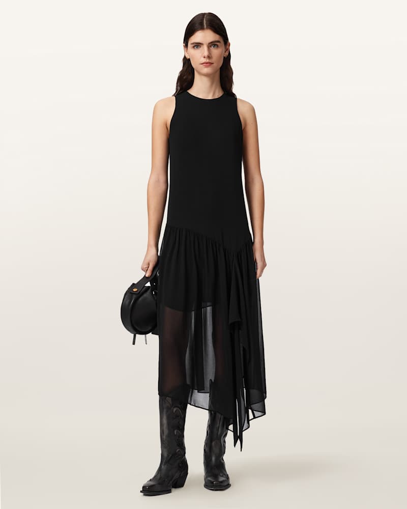 Cyra Asymmetric Maxi Dress