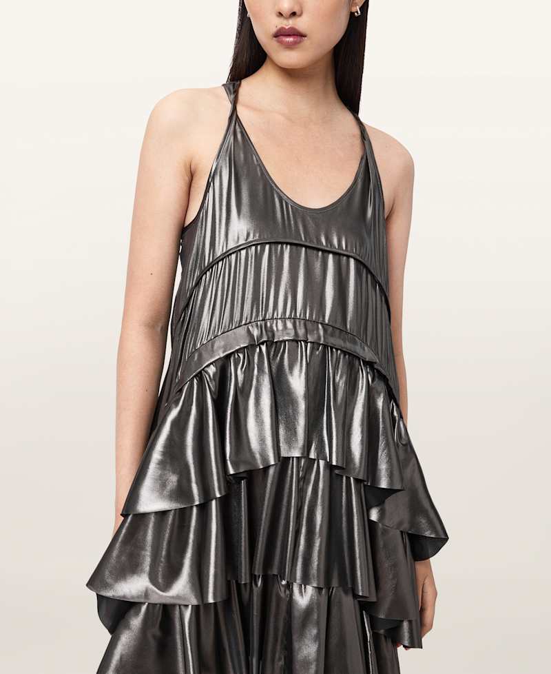Cavarly Metallic Mini Dress