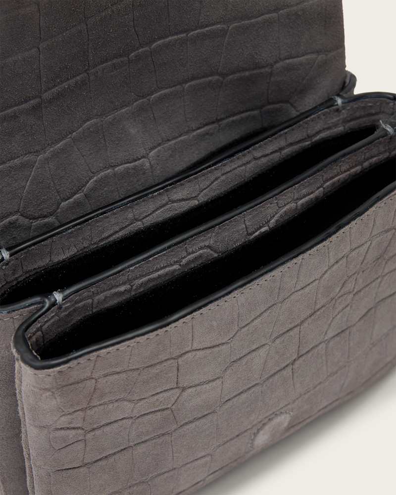 Jupiter Croc-Effect Leather Crossbody Bag