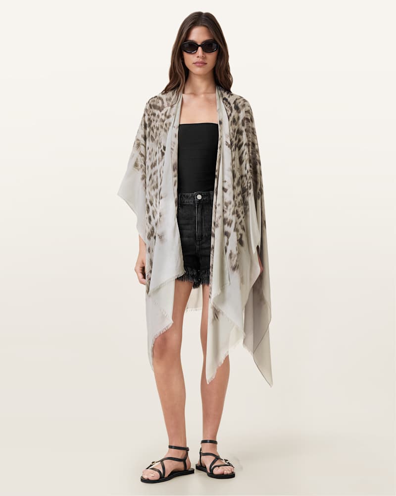 Evia Leopard Print Ruana