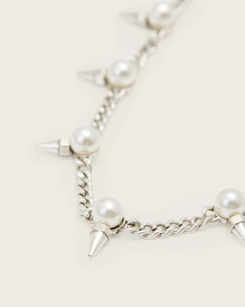 Rue Spiked Pearl Chain Necklace