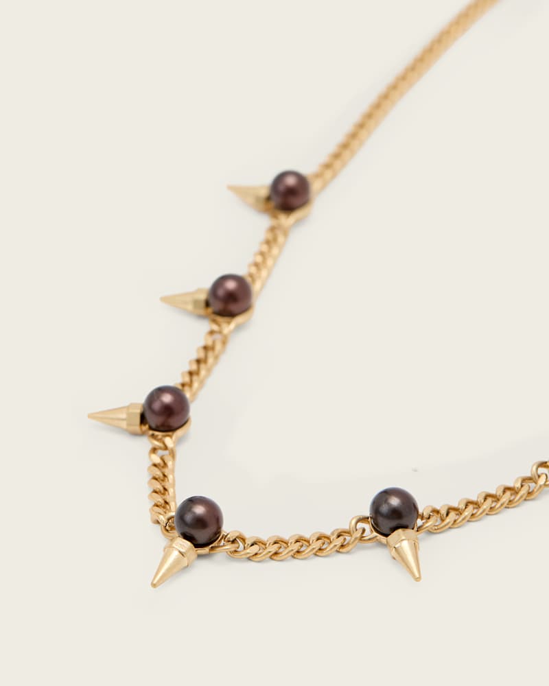 Rue Spiked Pearl Chain Necklace