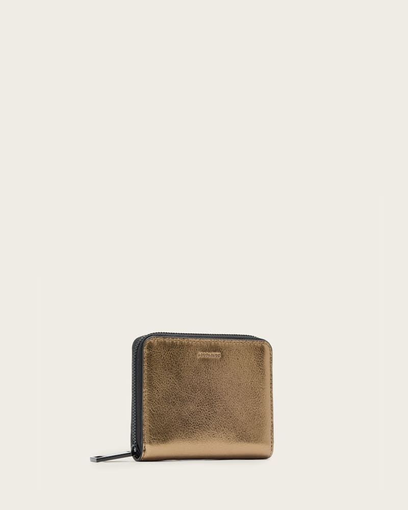 Lena Hex Zip Up Leather Wallet
