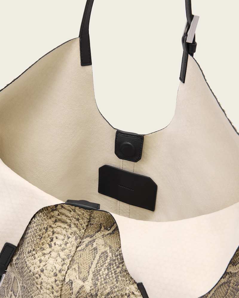 Ara Leather Snake Tote Bag