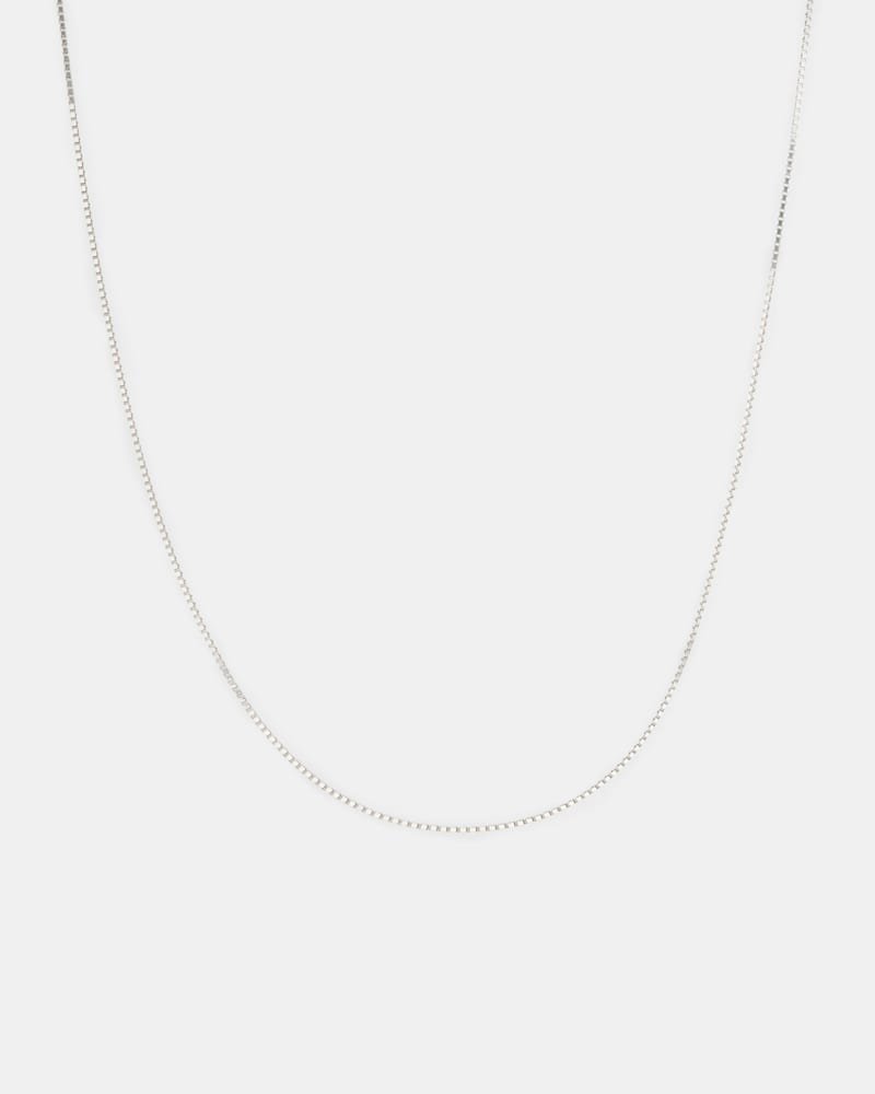 Box Chain Fine Sterling Silver Necklace