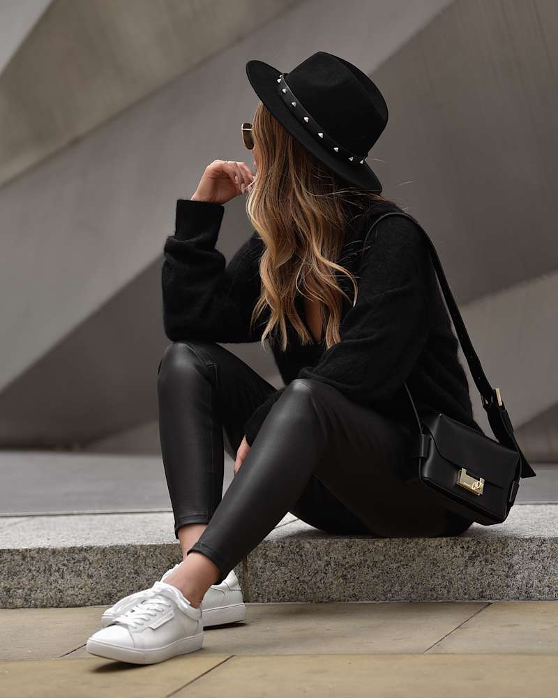 Cora Leather Look High-Rise Leggings