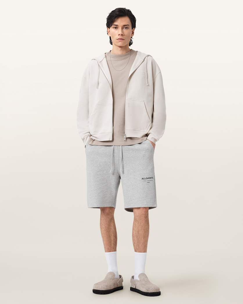 thumbnail image 2 of AllSaints Men's Sweat Shorts – Cotton Knit, Adjustable Drawstring, Slash Pockets 2 of 5