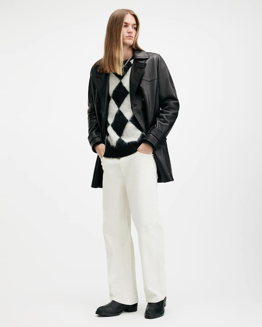 Kessler Double Breasted Leather Coat