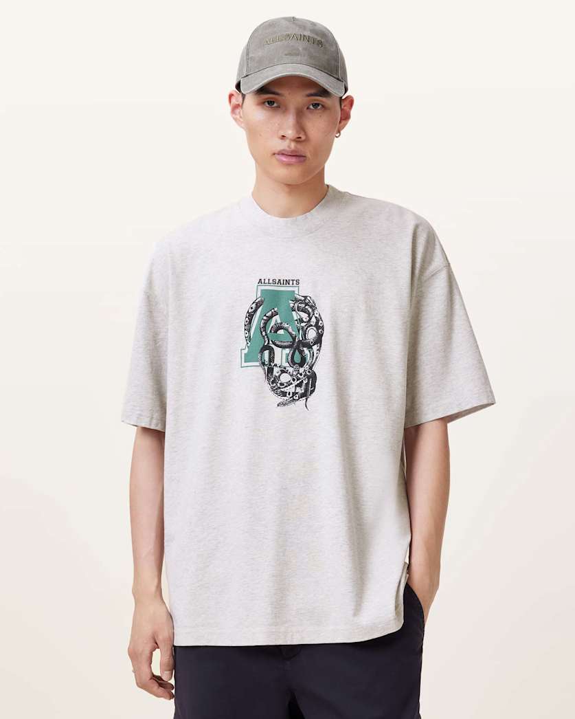 Caduceus Oversized Graphic Printed T-Shirt