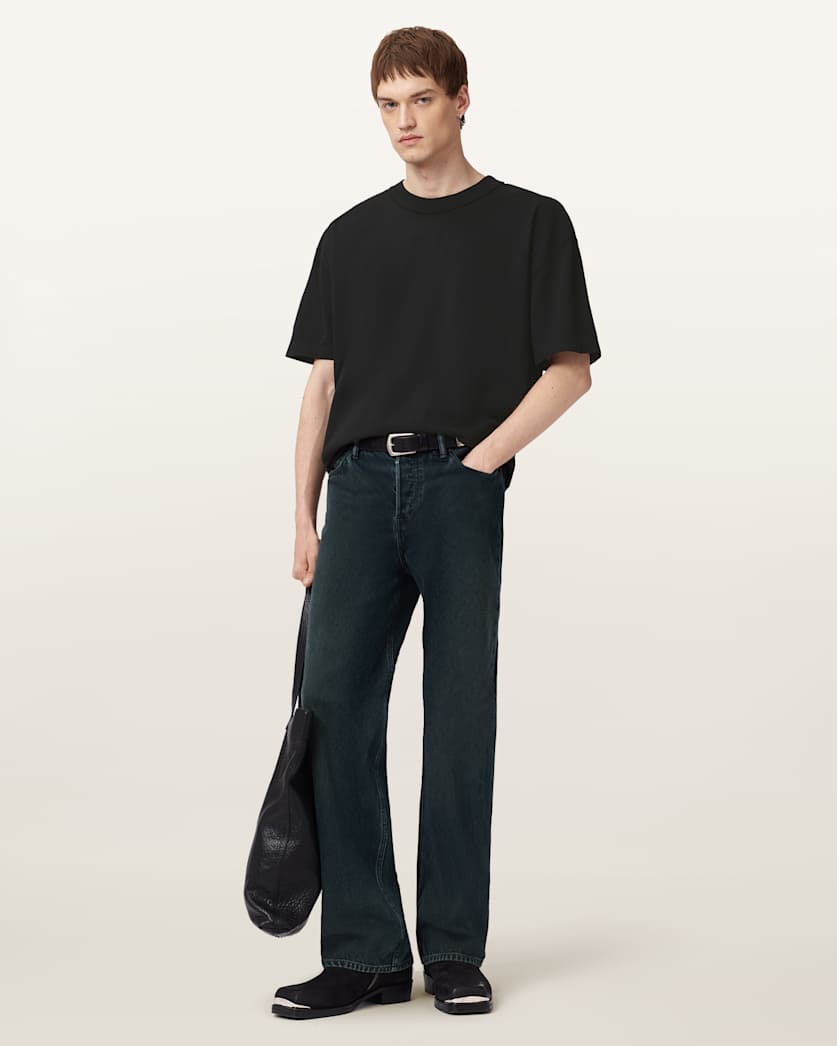 Nero Mock Neck Short Sleeve T-Shirt