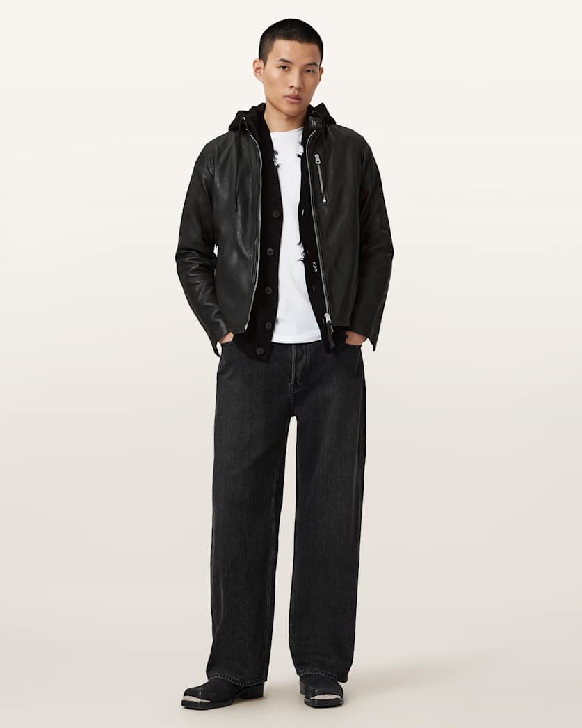 Ashton Hooded Leather Jacket