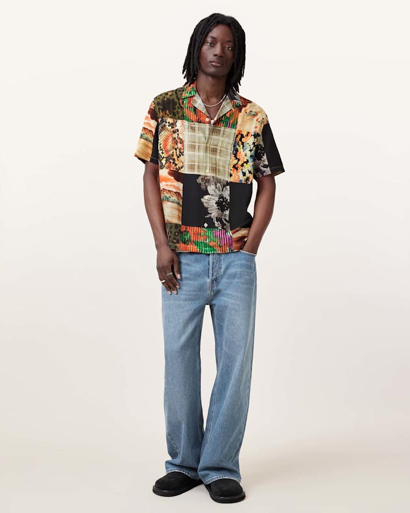 Patche Printed Relaxed Fit Shirt