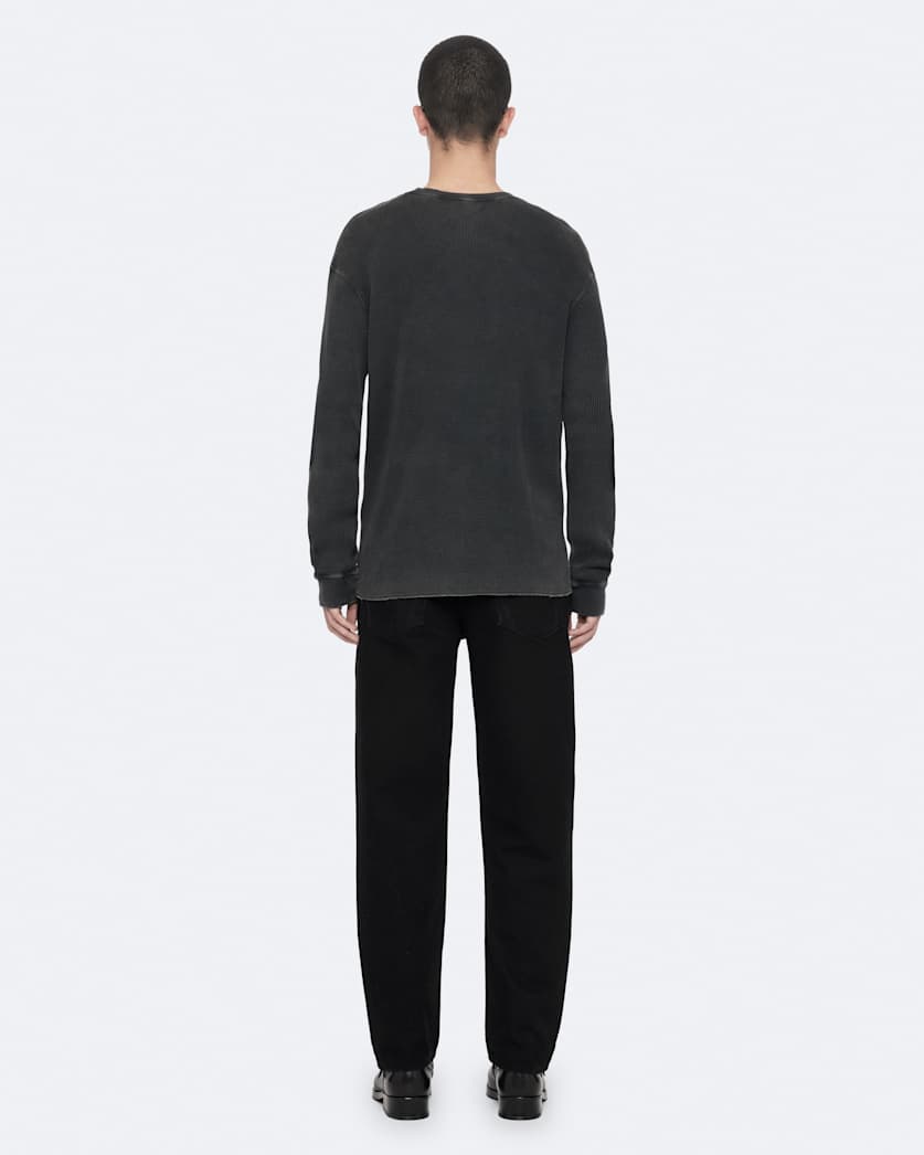 Raine Waffle-Knit Long-Sleeve T-Shirt