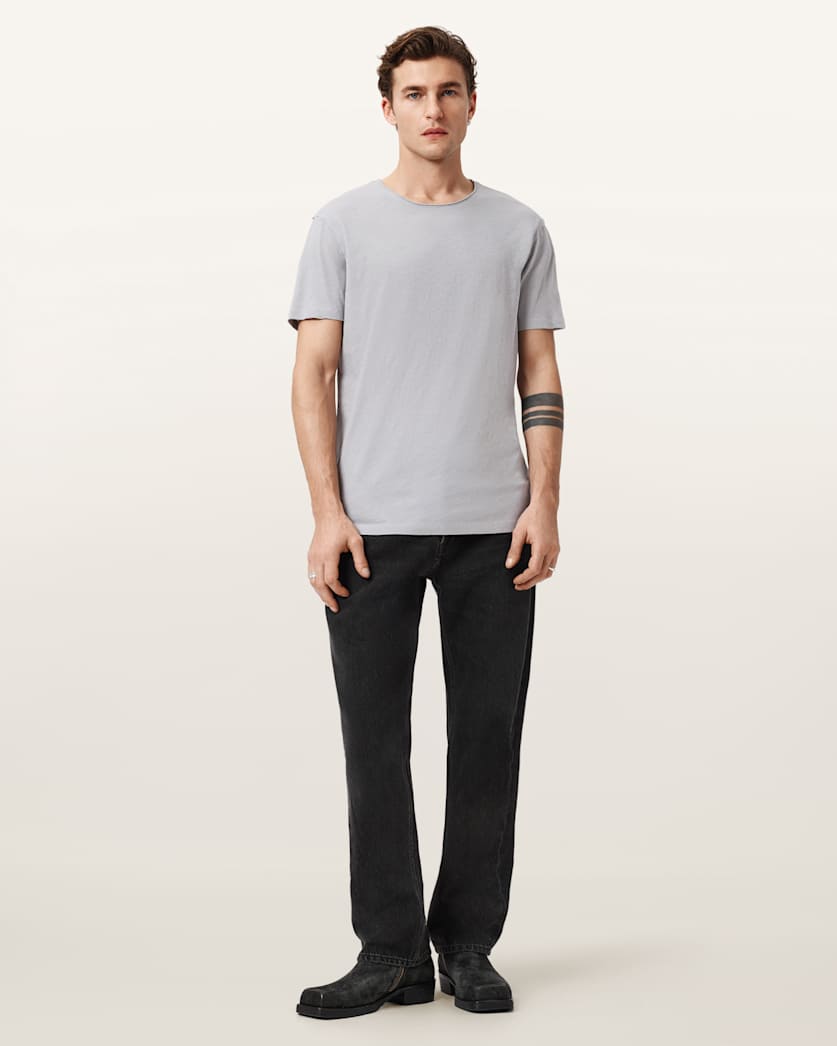 Figure Crew Neck Raw Edge T-Shirt