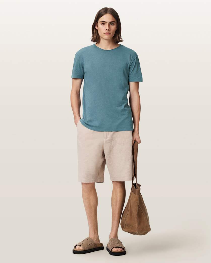 Figure Crew Neck Raw Edge T-Shirt