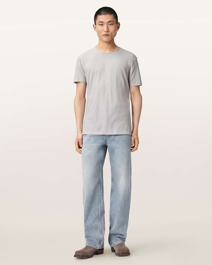 Figure Crew Neck Raw Edge T-Shirt