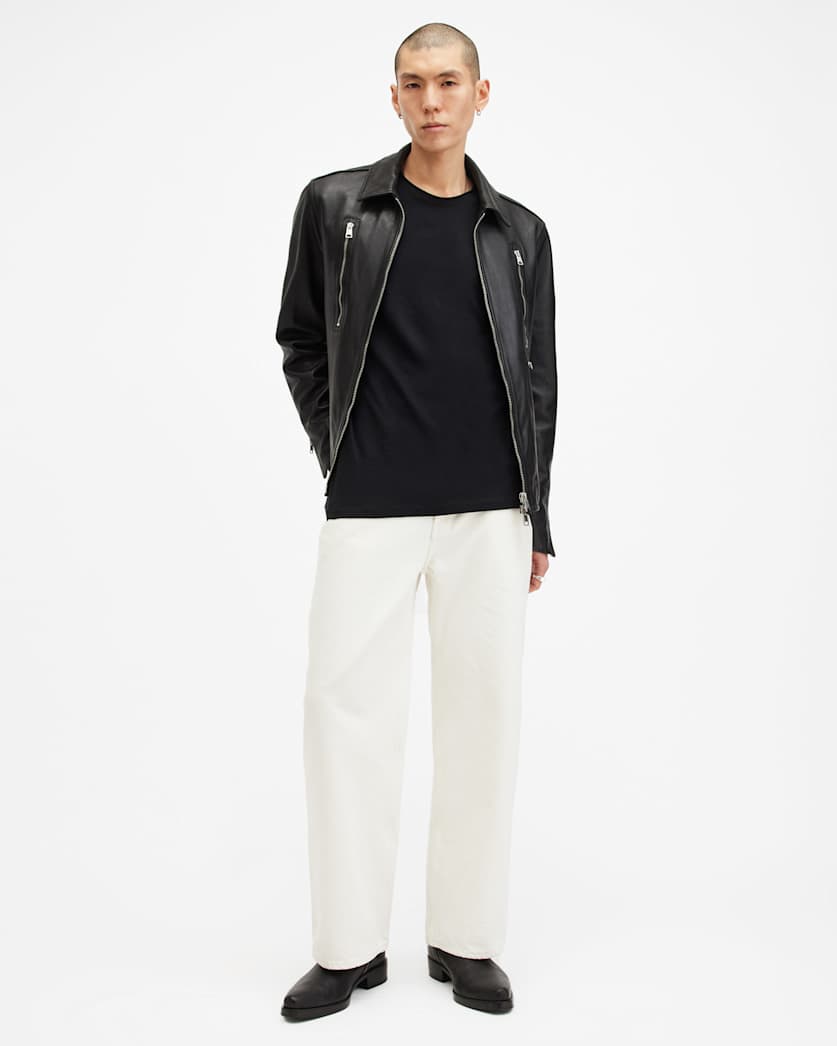 Figure Crew Neck Raw Edge T-Shirt