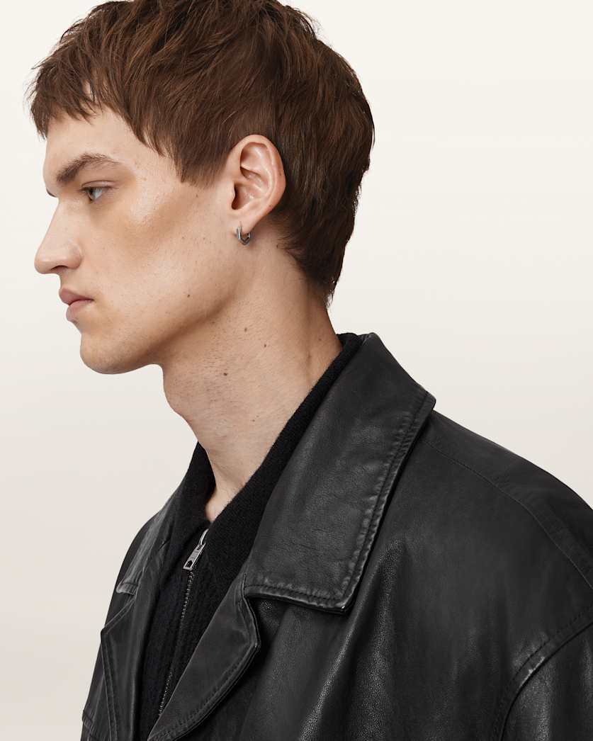 Bradwell Boxy Leather Coat