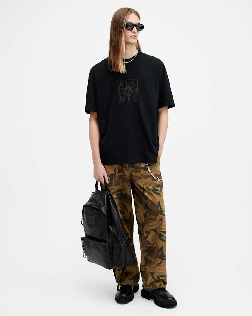 Below Logo Printed Oversized T-Shirt