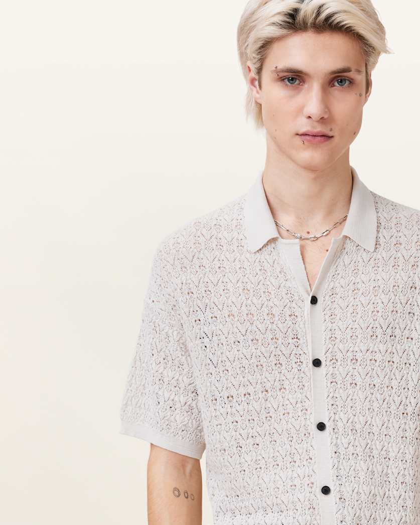 Loire Short Sleeve Open Knit Cardigan