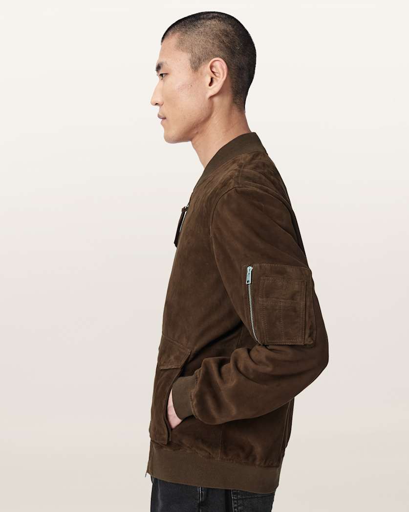 Rokko Relaxed Suede Bomber Jacket