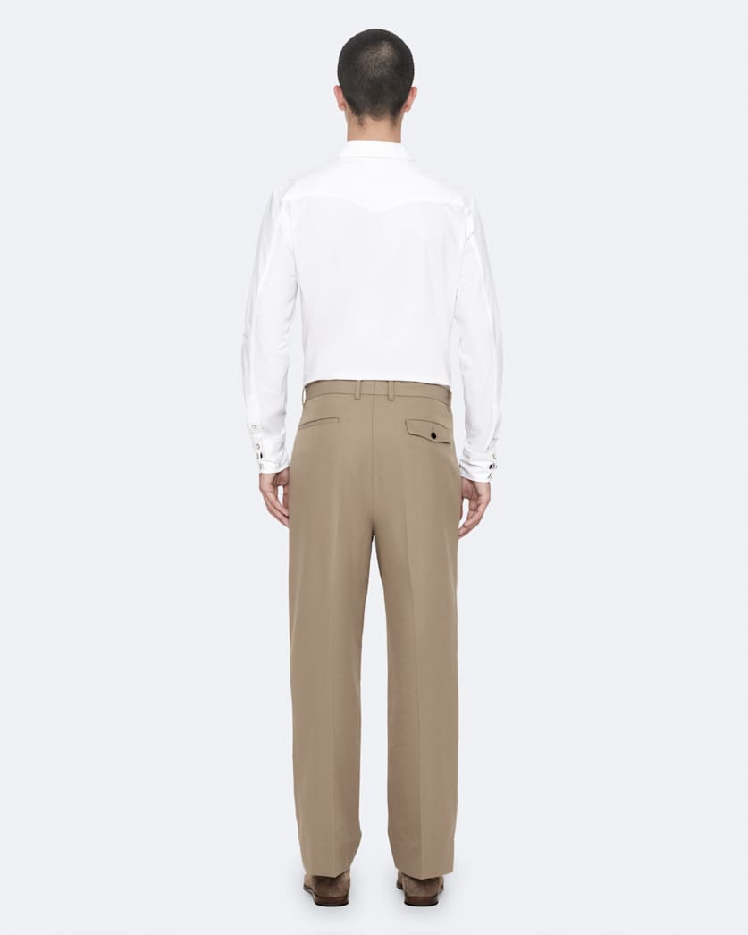 Ware Straight-Fit Double-Pleat Trousers