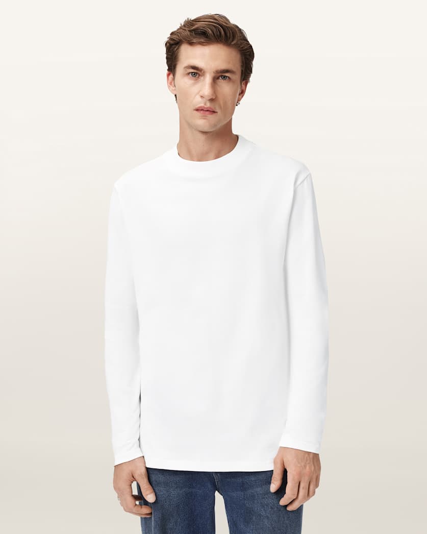 Nero Mock Neck Relaxed Fit T-Shirt