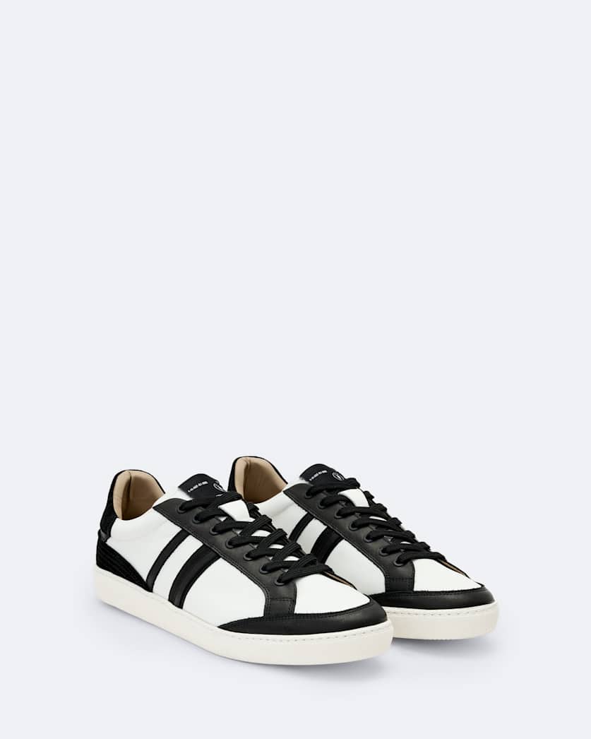 Sheer Contrast Leather Trainers