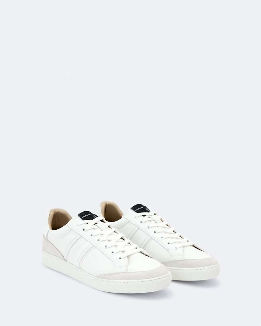 Sheer Contrast Leather Trainers