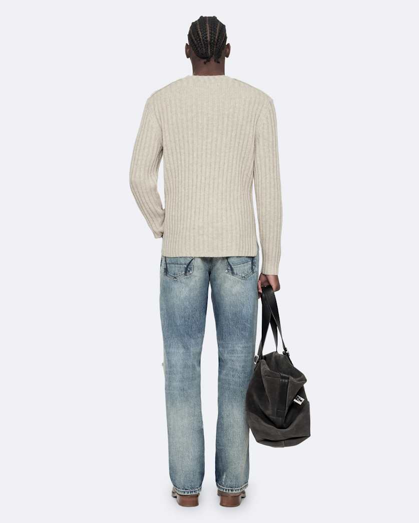 Crew-neck ribbed jumper
