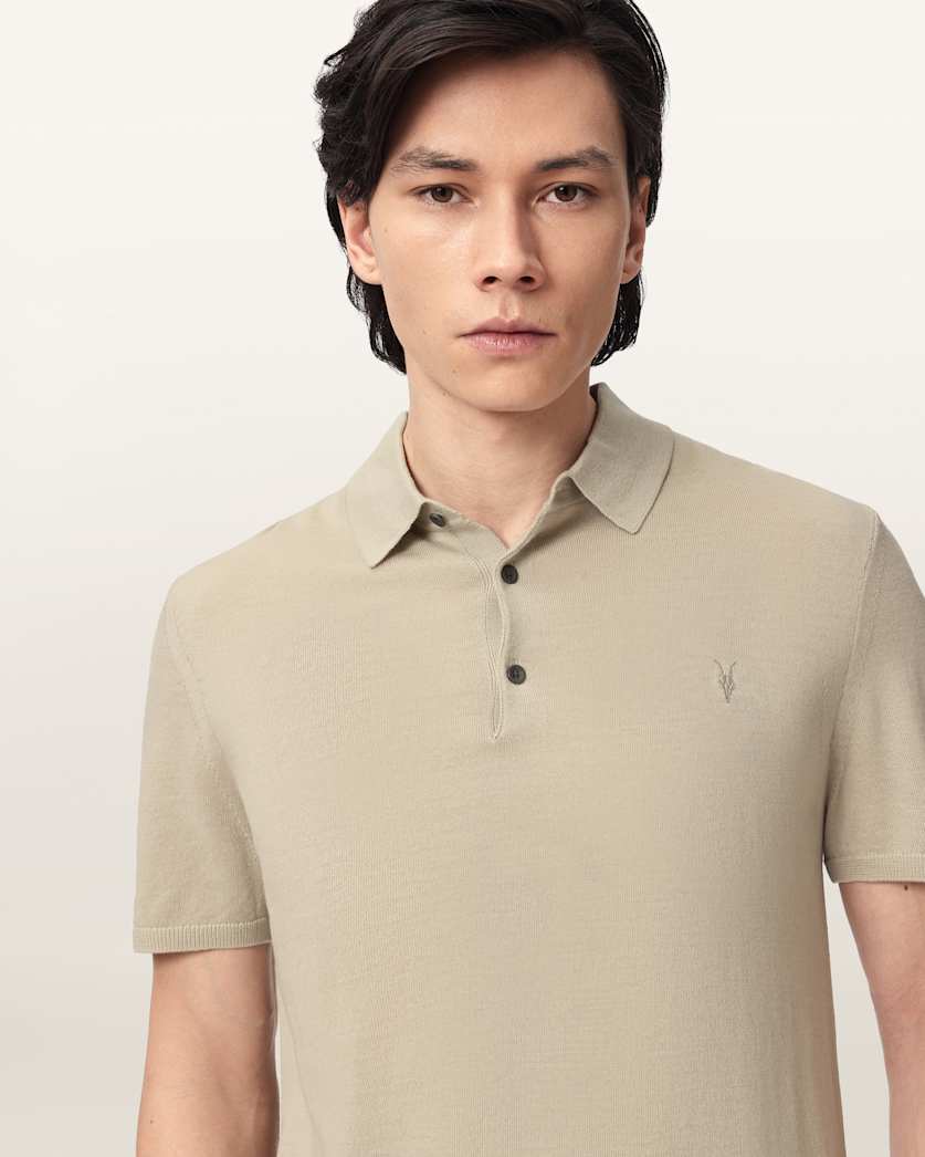 Mode Merino Short Sleeve Ramskull Polo Shirt