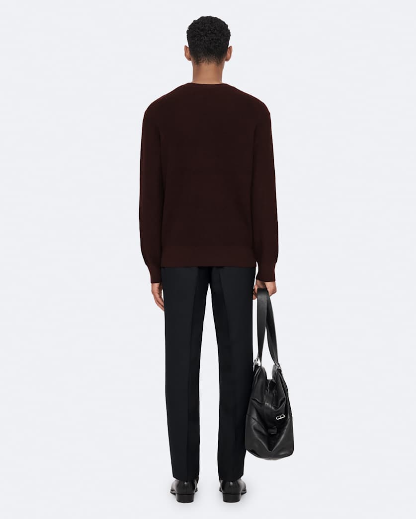 Waffle-Knit Crew-Neck Jumper