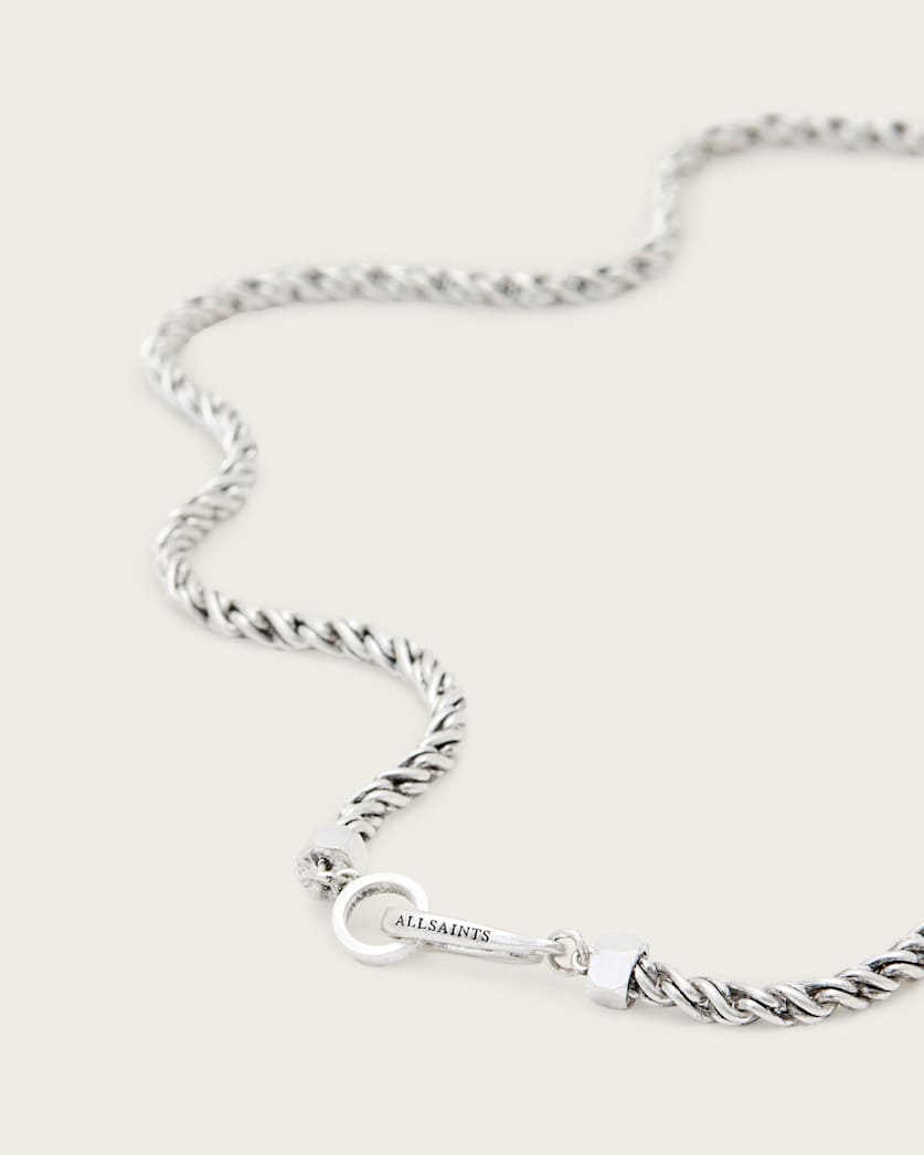 Noah Twisted Silver Chain Necklace