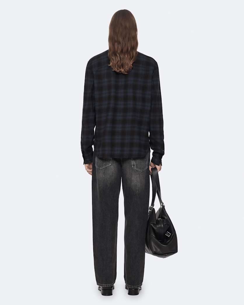 Regular-fit check cotton shirt