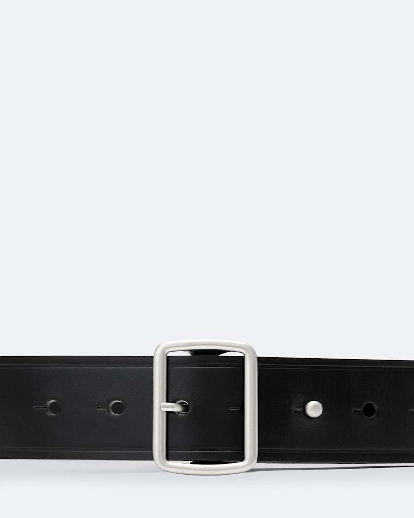 George Collar-Stud Leather Belt