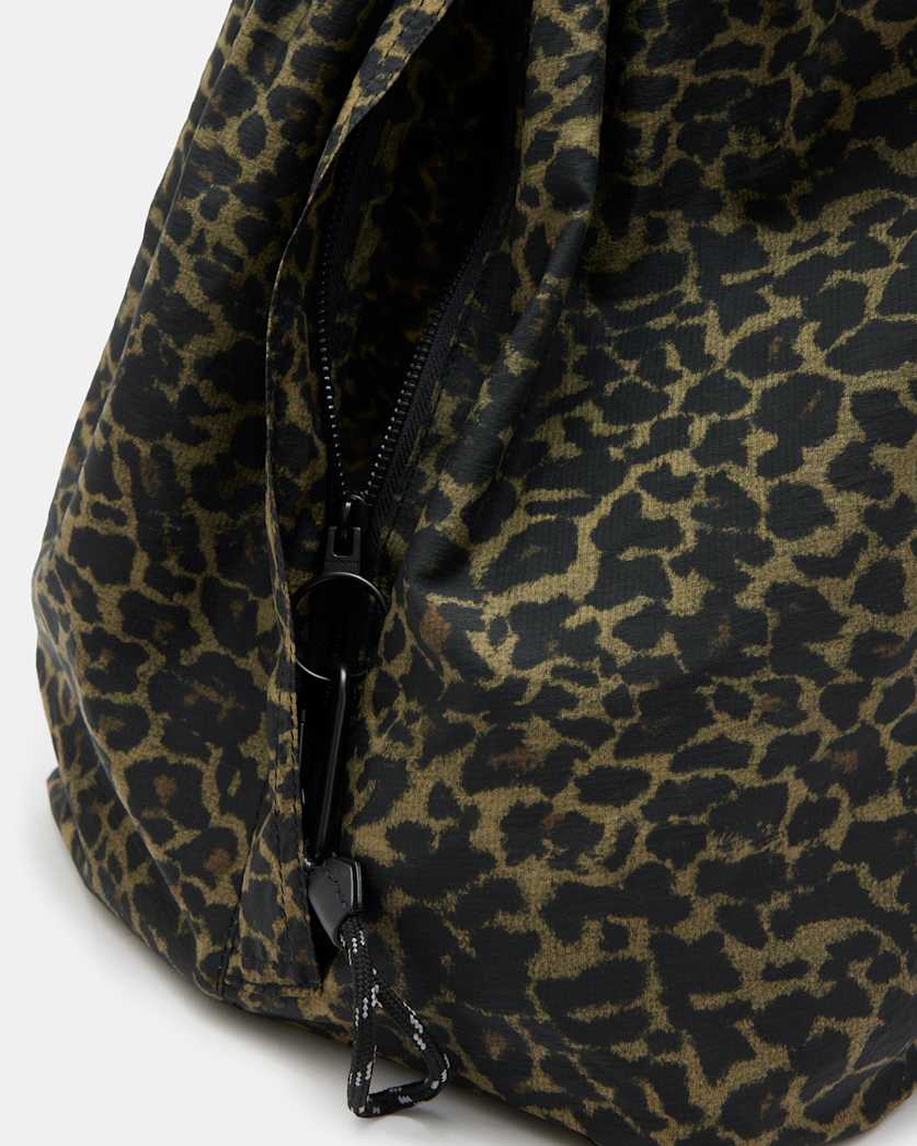 Kaito Leopard Print Duffle Sling Bag