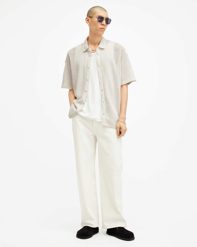 Munroe Open Stitch Mesh Relaxed Shirt