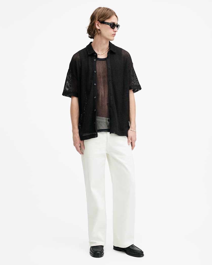 Munroe Open Stitch Mesh Shirt