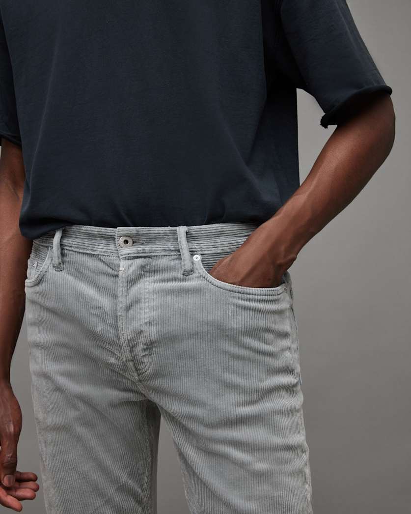 Dean Slim Fit Cropped Corduroy Jeans