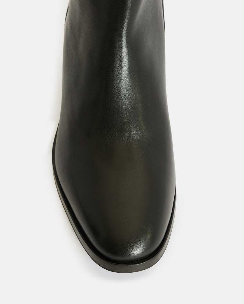 Bonham Stacked Heel Leather Boots