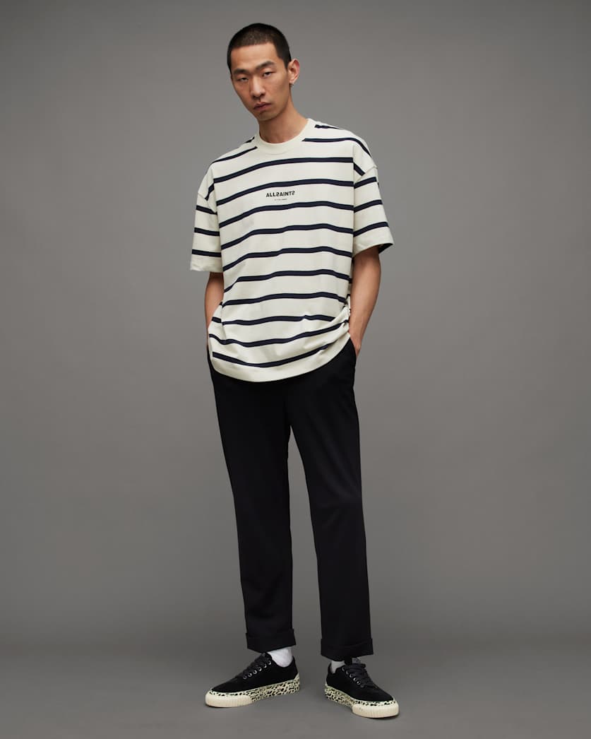 Subverse Striped Oversized Crew T-Shirt
