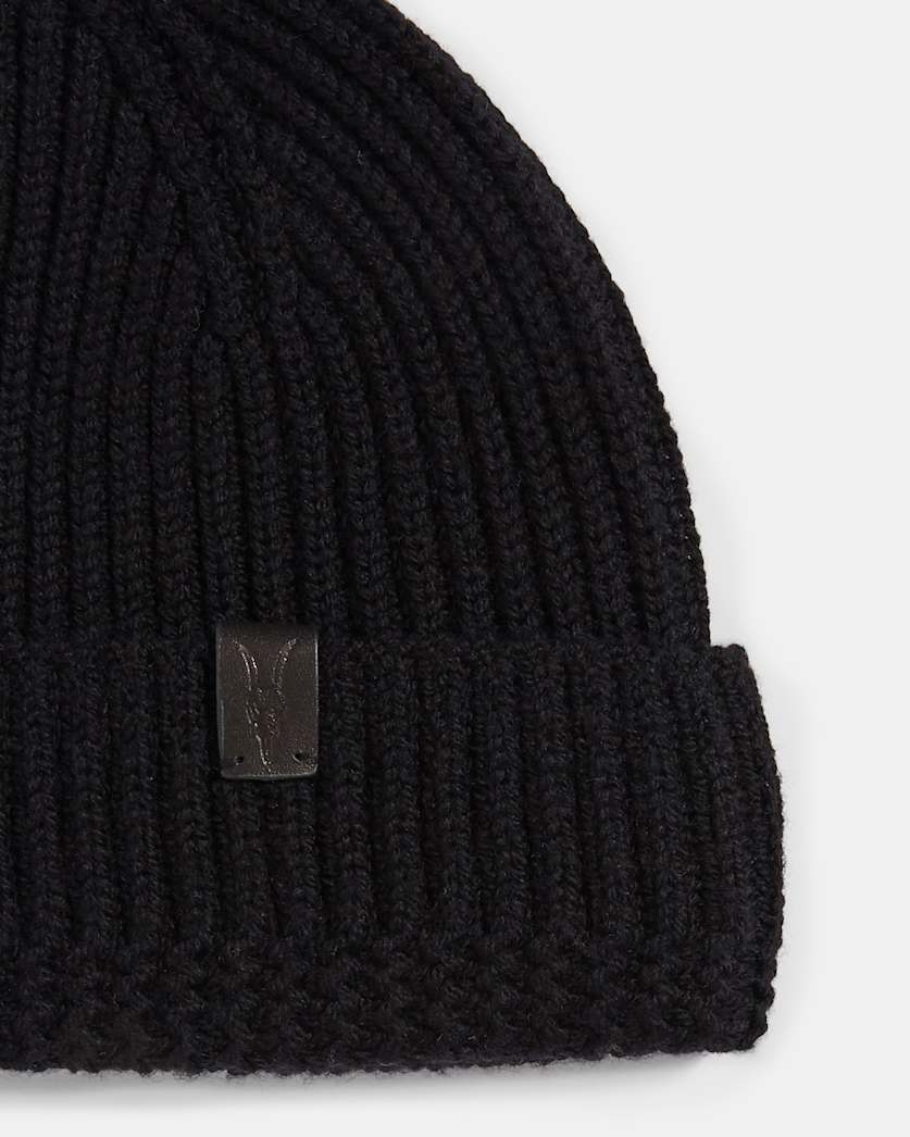Merino Wool Ribbed Beanie