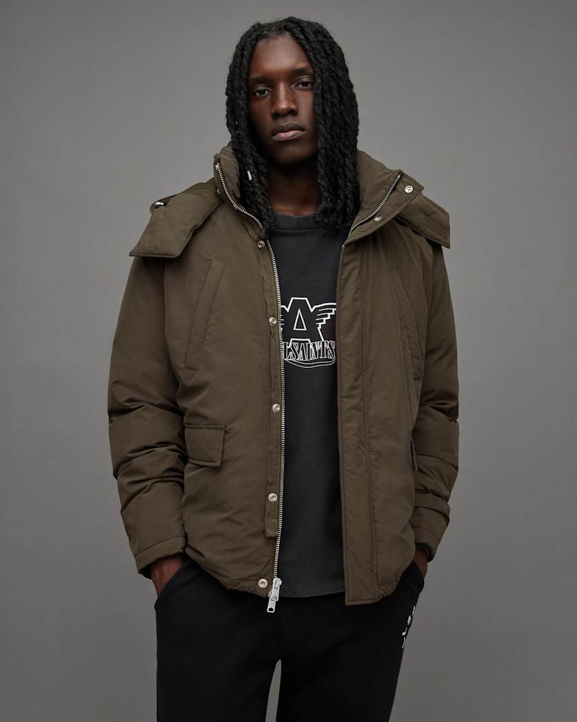 Chalk Hooded Relaxed Fit Jacket