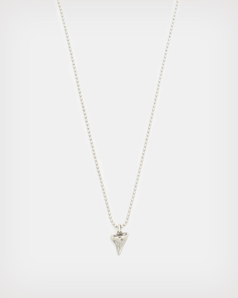 Shark Tooth Sterling Silver Pendant Necklace