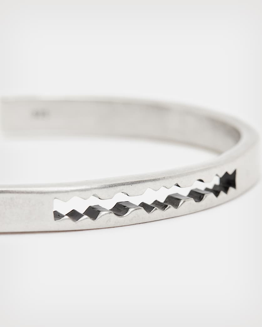 Laser Sterling Silver Cuff Bracelet