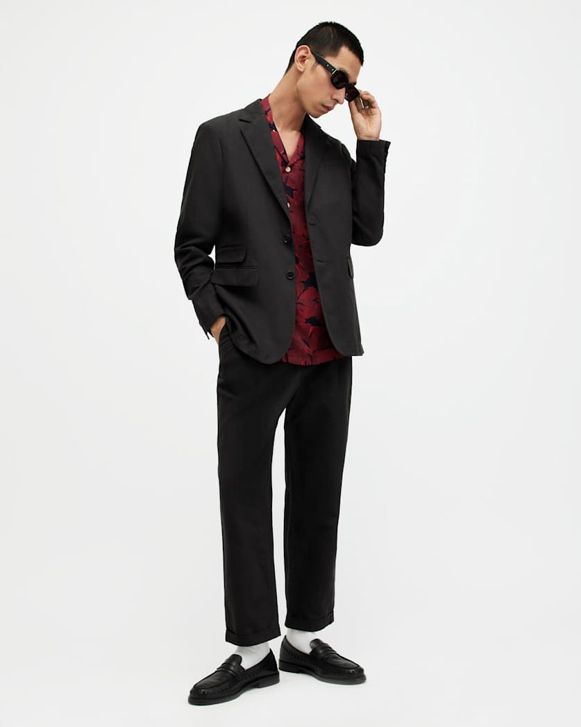 Sainte Linen Blend Garment Washed Blazer